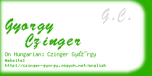 gyorgy czinger business card